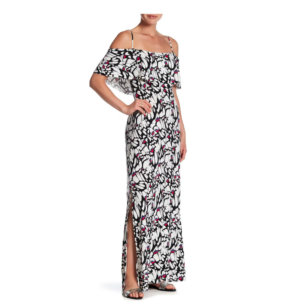 NWT~Tart Collection Tacita Off Shoulder Maxi Dress In Wings‎ Pattern~XS